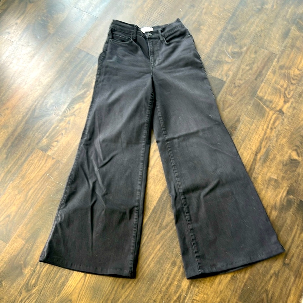 FRAME Le Palazzo Black Denim Jeans Size 27